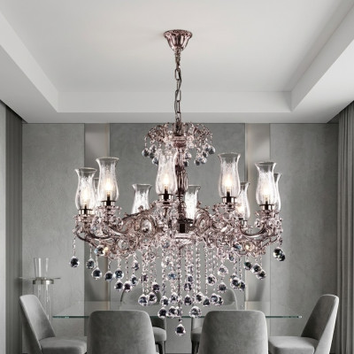 Kronleuchter klassisch Designer Deckenleuchte Wohnzimmer Kristall Lampe