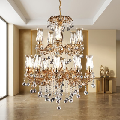 Kronleuchter Luxus Leuchte Wohnzimmer Hängeleuchte Luster Lampe Leuchten