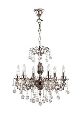 Lampe Kronleuchter Leuchte klassisch Luxus Wohnzimmer Chrome Kristall