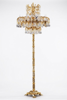 Stojací lampa Obývací pokoj Luxus čtecí rameno Ložnice Crystal klasika