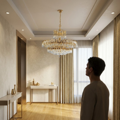 Lustr Světlo Světlo Obývací pokoj Stropní lampa Luxus Luster Lampy