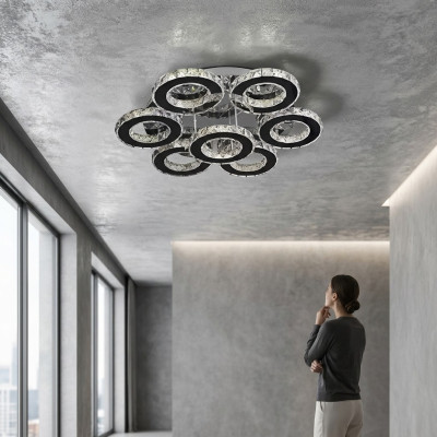 Kronleuchter Deckenleuchte Deckenlampe Wohnzimmer Crystal neu LED 65W