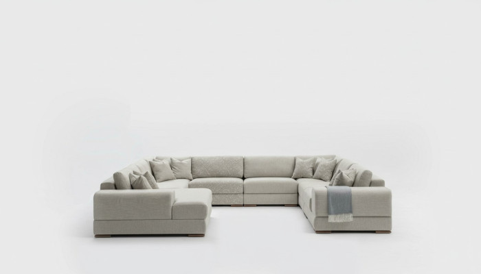 Pohovka Pohovka Design Luxus Obývací pokoj Rovná sedací skupina Nábytek U tvaru Obývací krajina