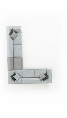 Ecksofa L Form Obývací pokoj Moderní design Pohovky Potah textil 400x310