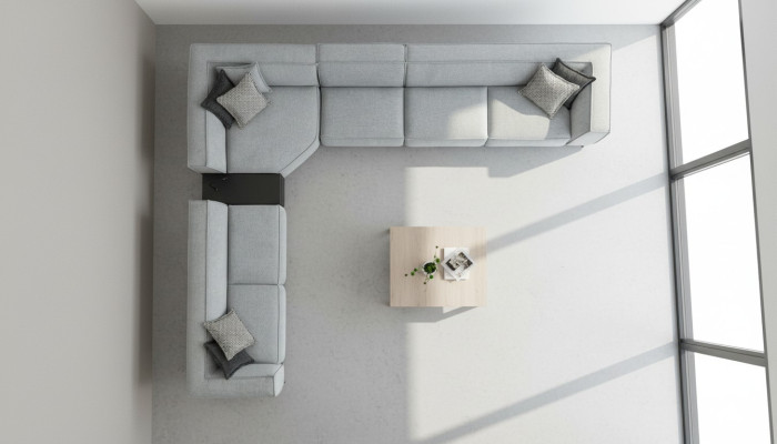 Sofa L Form Pohovka Polštář Obývací pokoj Moderní design Rovná pohovka Textilní Pohovky