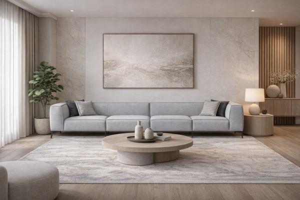 Pohovka Couch Modern obývací pokoj Pohovky 6 Místná sedací souprava Nábytek Textilní pohovka 420cm.
