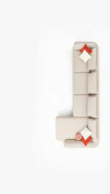 Ecksofa Wohnzimmer Couch Polstersofa Modern Design L-Form 420x170cm
