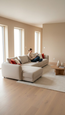 Rohová sedací souprava Beige luxusní obývací pokoj pohovka Pohovka L tvar Moderní design 420x170