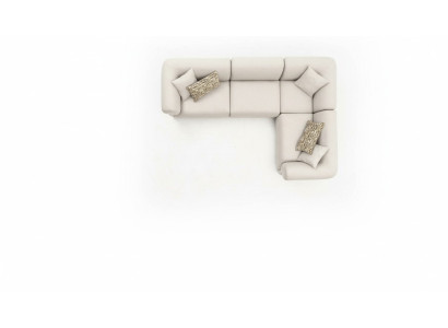 Sofa L-Form Beige Pohovka Obývací Styl Nábytek Textil Moderní Styl