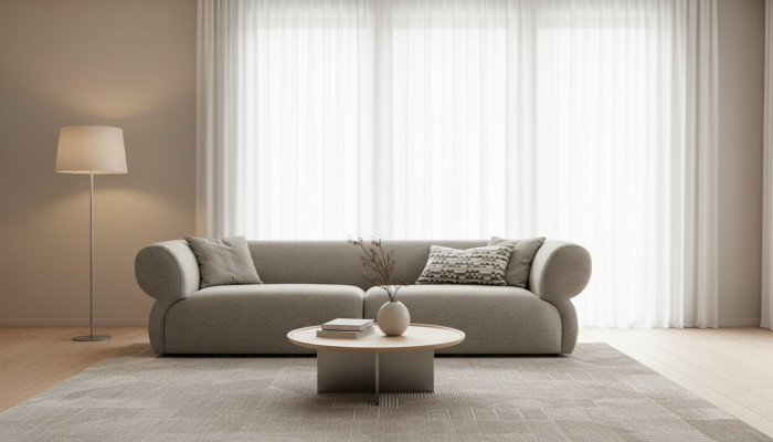 Sofa 3 Sedák Beige Sofa Luxus Wohnzimmer Moderní Design Potahová Látka Nový
