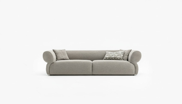 Sofa 3 Sedák Beige Sofa Luxus Wohnzimmer Moderní Design Potahová Látka Nový