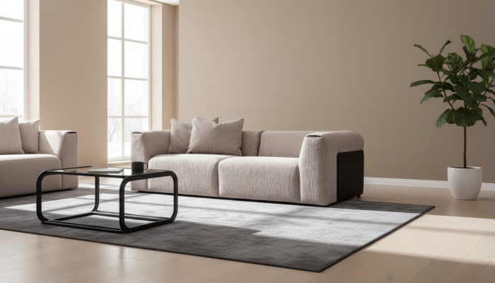 Moderní sedací souprava z luxusní textilie do obývacího pokoje - Pohovka 3místná s moderním designem.