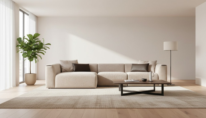 Moderní béžový rohový obývací kout Luxusní rohová sedací souprava Moderní Nová