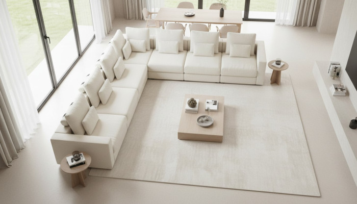 Sofa L-Form Luxus Polstersofa Wohnzimmer Textil Neu Möbel Moderne Couch