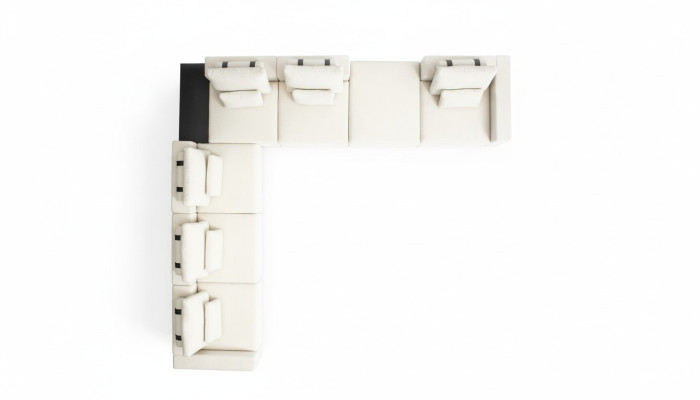 Ecksofa L-Form Wohnlandschaft Polster Textil Couch Sofa Set Luxus Möbel