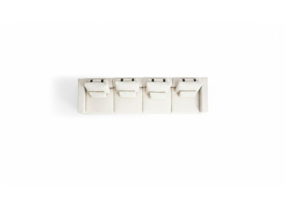 Weißer Sechssitzer Luxus Textil Sofas Wohnzimmer Moderne Sitzgruppe