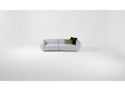 Graues Wohnzimmer Polster Sofa Moderne Textil Couchen Luxus Möbel Couch