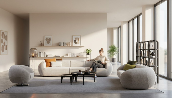 Luxuriöse Lounge Garnitur Sofa Set Fünfsitzer Dreisitzer Sessel Set Modern