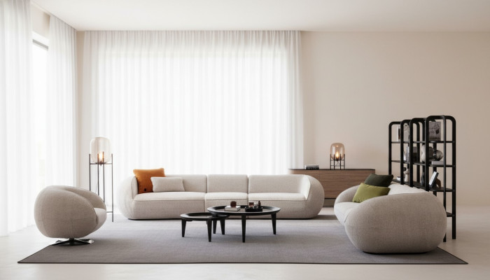 Luxuriöse Lounge Garnitur Sofa Set Fünfsitzer Dreisitzer Sessel Set Modern