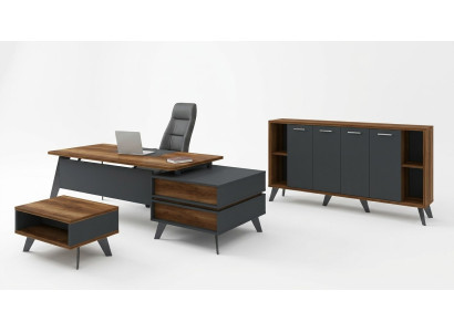 Büromöbel Komplettes Set 3tlg Arbeitszimmermöbel Schreibtisch Schrank