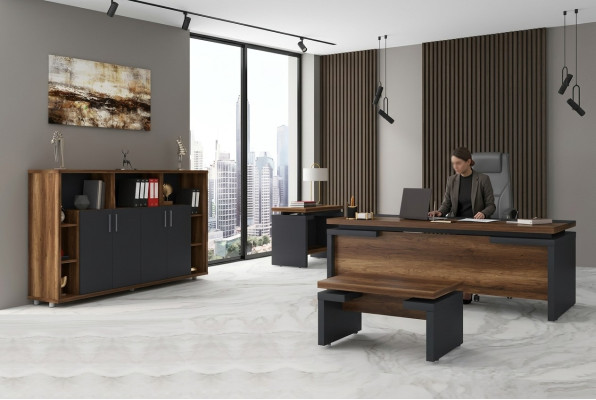 Büro Set Arbeitszimmermöbel Komplettes Set Schreibtisch Aktenschrank