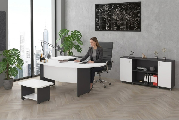 Moderní set kancelářského nábytku Sada kancelářského nábytku Design pracovního místa 3dílná