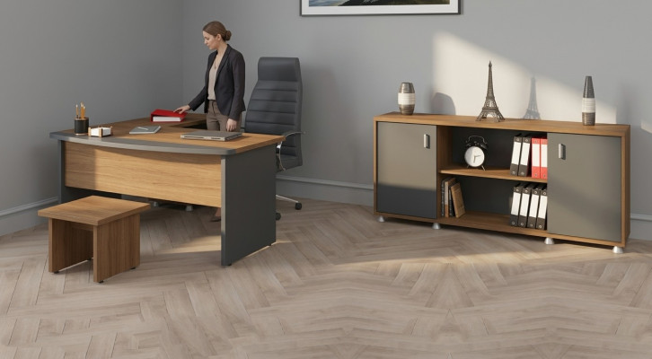 Klassische Holzmöbel Büro Set Eckschreibtisch Arbeitszimmermöbel
