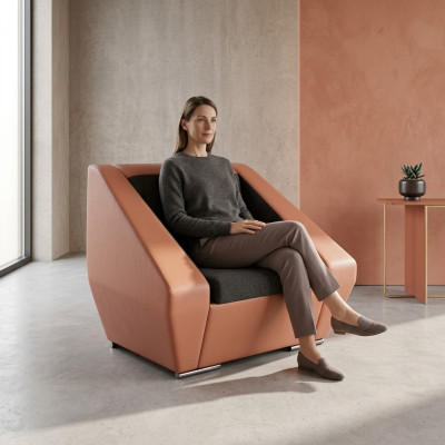 Oranžová luxusní židle pracovního pokoje nábytek designérský křeslo do kanceláře