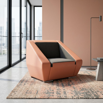 Oranžová luxusní židle pracovního pokoje nábytek designérský křeslo do kanceláře