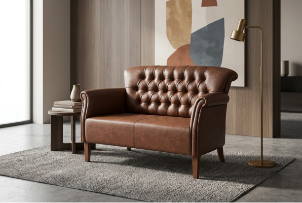 Chesterfield Zweisitzer Arbeitszimmer Sitzer Polstermöbel Luxus Design