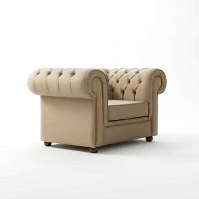 Chesterfield Sessel Luxus Büromöbel Einsitzer Polstersessel Modern