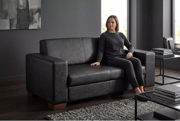 Zweisitzer Arbeitszimmermöbel Schwarz Büroeinrichtung Luxuriöse Sofa