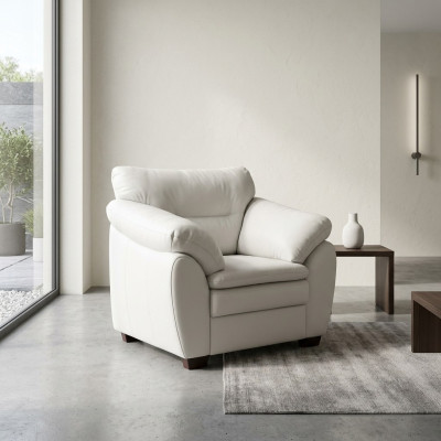 Weißer Sessel Arbeitszimmermöbel Office Polstersessel Textil Sitzer