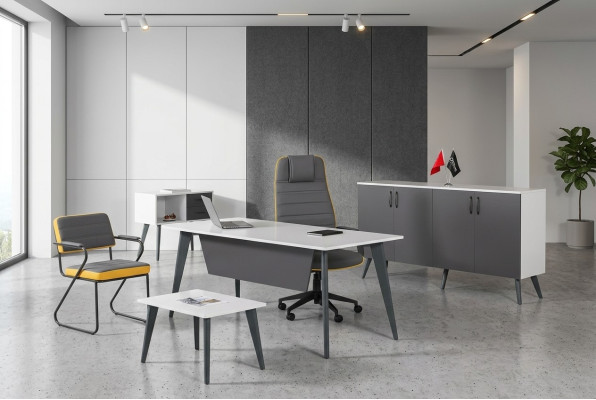 Arbeitzimmer Büroset 4 tlg Büro Office Schreibtisch Designer Möbel Neu