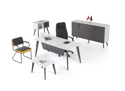 Arbeitzimmer Büroset 4 tlg Büro Office Schreibtisch Designer Möbel Neu