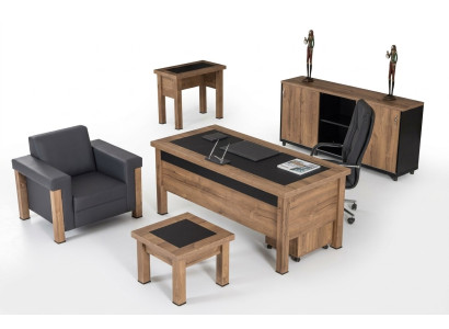 Designer Büro Arbeit Zimmer Set Schreibtisch Schrank Komplett Set Möbel 4 tlg