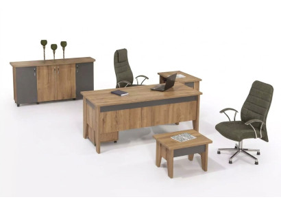 Holzmöbel Arbeitszimmer Set Büromöbel Schreibtisch Büroschrank 4tlg
