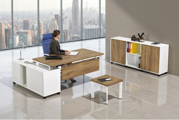 Luxus Weiße Arbeitszimmer Möbel Büroeinrichtung Garnitur Set Neu 3tlg