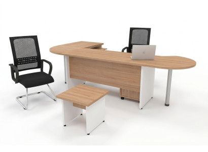 Designer Set 2 tlg Moderne Arbeitszimmer Büro Komplett Eckschreibtisch