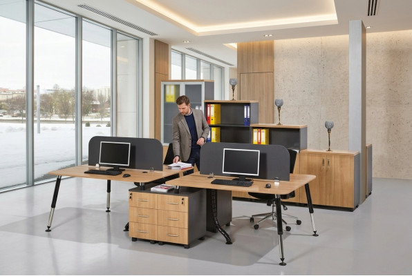 Großer Schreibtisch Luxus Büromöbel Chef Computerschreibtisch Design
