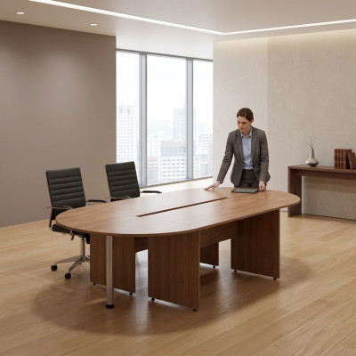 Büroeinrichtung Konferenztisch Arbeitszimmer Büro Tisch Design Aktenschränke