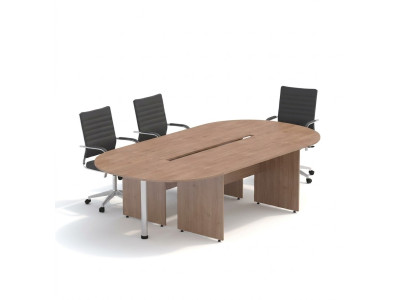 Büroeinrichtung Konferenztisch Arbeitszimmer Büro Tisch Design Aktenschränke