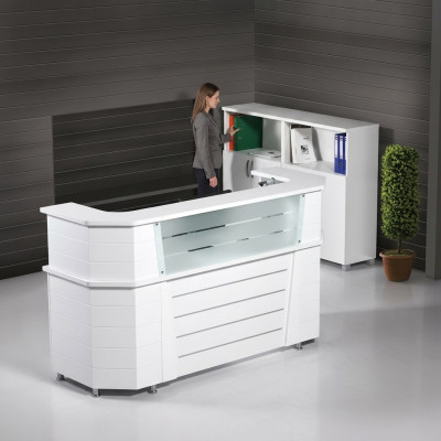 Nábytek do kanceláře Recepce Přední část Bílý nábytek do pracovny Kantor