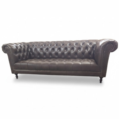 Pohovka 4místná Chesterfield Couch Luxus 245cm Kožená pohovka Nábytek
