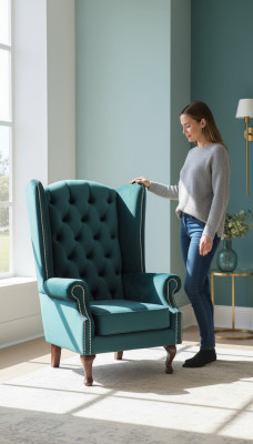 Ohrensessel Chesterfield Samt Jeden Luxus Sessel Pohovka Sofa