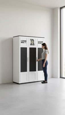 Šatník bílý dřevo skříně ložnice nábytek design dětský pokoj