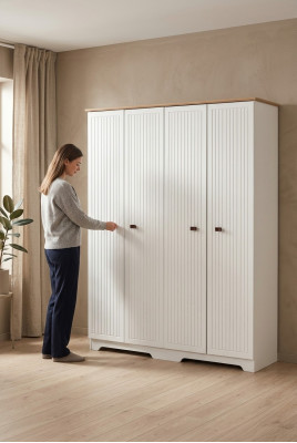 Klassische Möbel Regal Schränke Schrank Schlafzimmer Holz 160cm Luxus