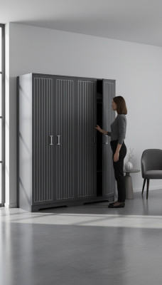 Kleiderschrank Schwarzer Schrank Schränke Schlafzimmer Möbel design
