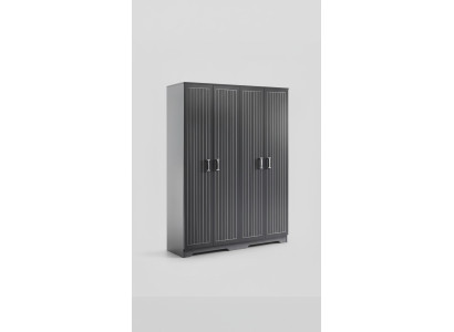 Kleiderschrank Schwarzer Schrank Schränke Schlafzimmer Möbel design