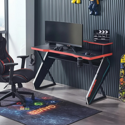 Moderne Tische Schreibtisch Kinderschreibtisch schwarz Gamer Computer Tisch